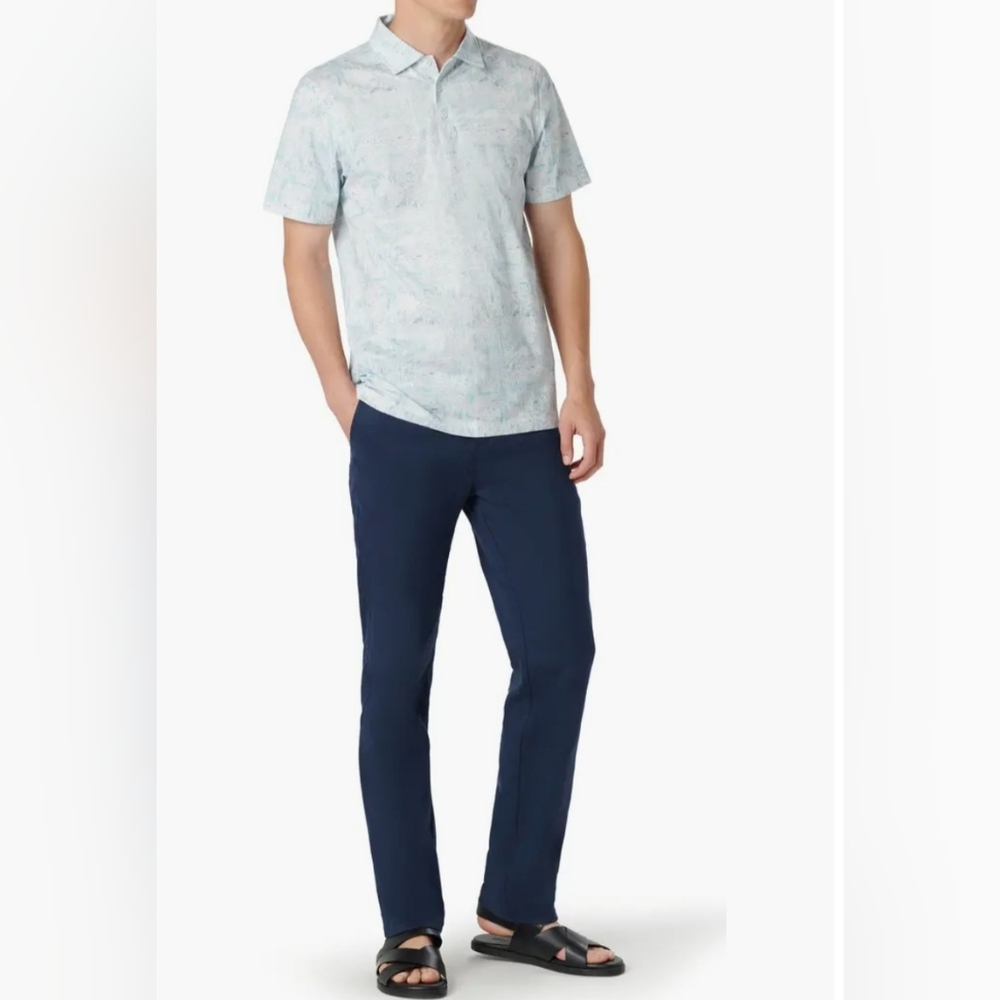 Bugatchi Shirt Men's S Pastel Leaf Tropical Blue Preppy Quiet Luxury New $150